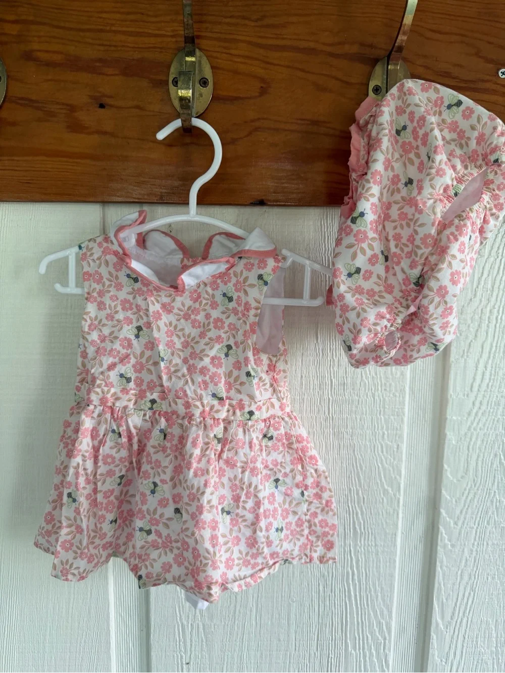 Cynthia Rowley Pink Floral Baby Dress with Matching Bloomers